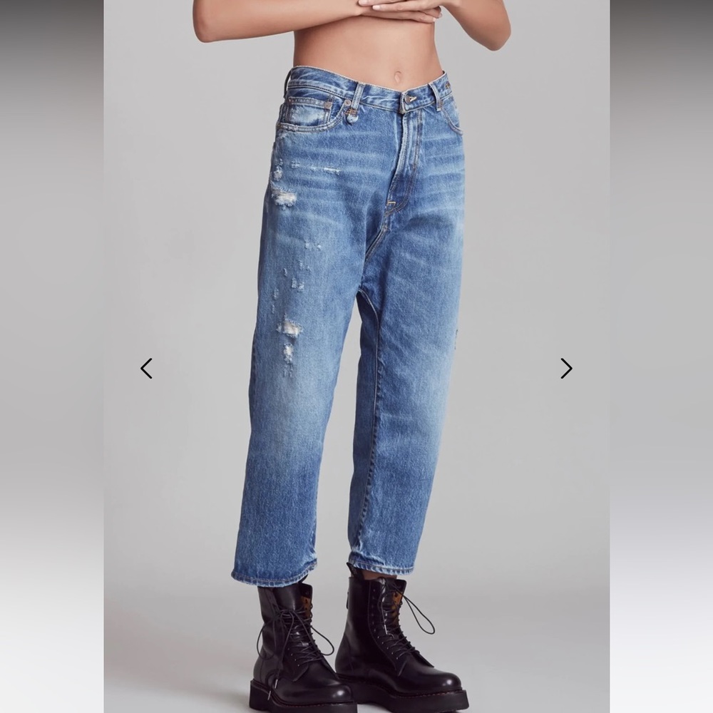 R13 drop crotch jeans in Bains